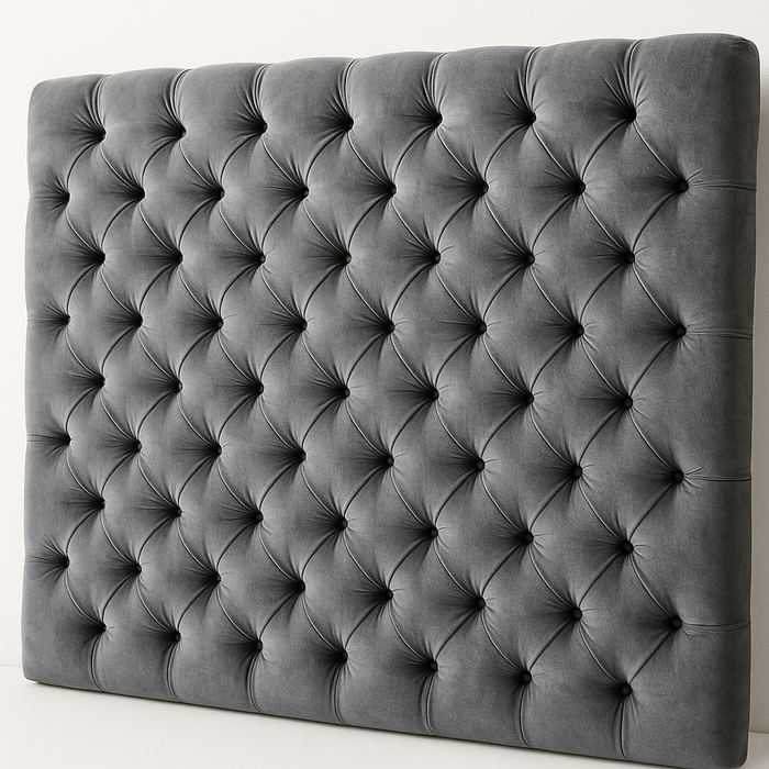 Colchester Matching Buttons Bed Headboard in Linen & Chenille Fabric