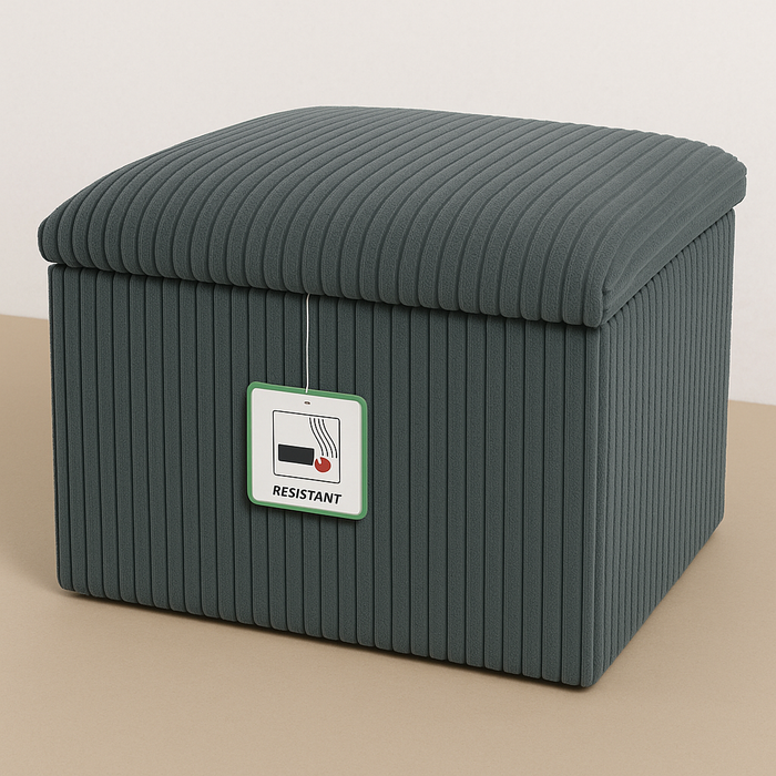 Jumbo Cord Fabric Ottoman Storage Box Bench Pouffe Seat Stool Chair Footstool