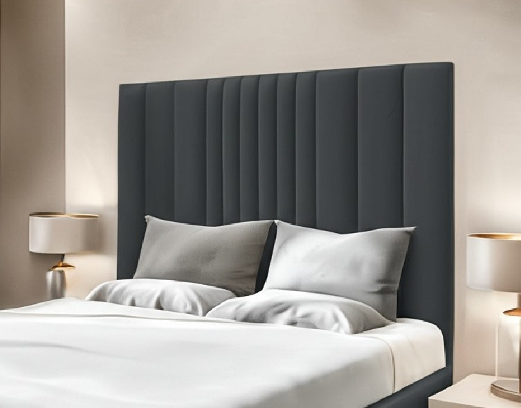 Headboard in Crushed Velvet Fabric and in Soft Plush Fabric 26" Height