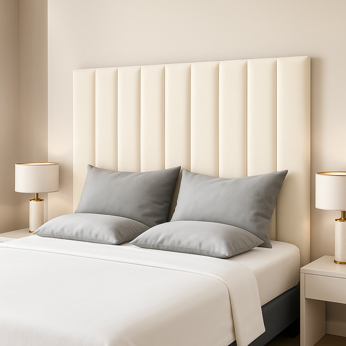 Headboard in Crushed Velvet Fabric and in Soft Plush Fabric 26" Height