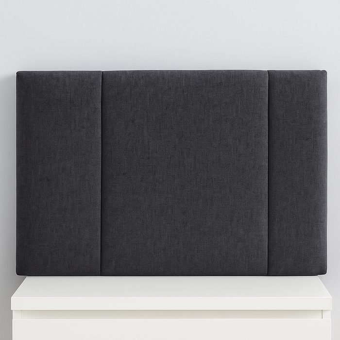 New Portobello Bed Headboard in 20" Height in Linen & Chenille Fabric