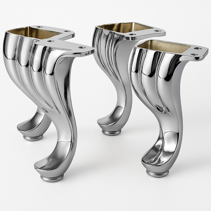 Chrome Furniture Legs Feet for Sofas/ Stool/ Ottoman / Cabinet /Wardrobe