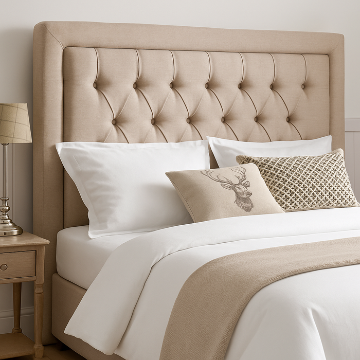 Luxury Florence Bumper Headboard choice of Chenille Fabric and Turin Fabric