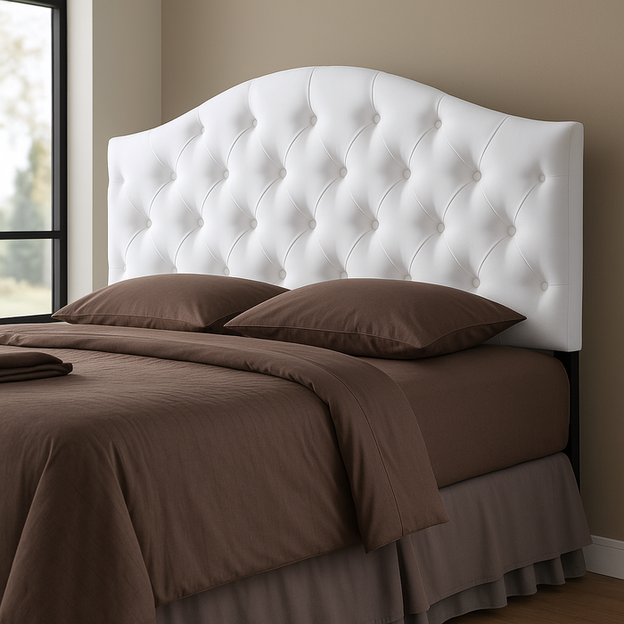 Luxury Design Dewsbury Buttoned Faux Leather Headboard 30 inches Height