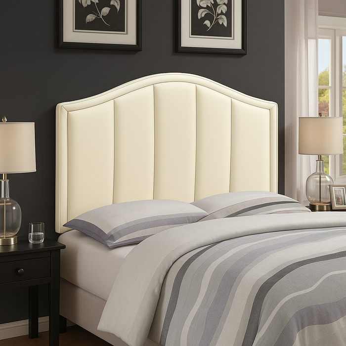 Designer Dewsbury Clarence Studded Headboard in Crushed Velvet Fabric & in Soft Plush Fabric