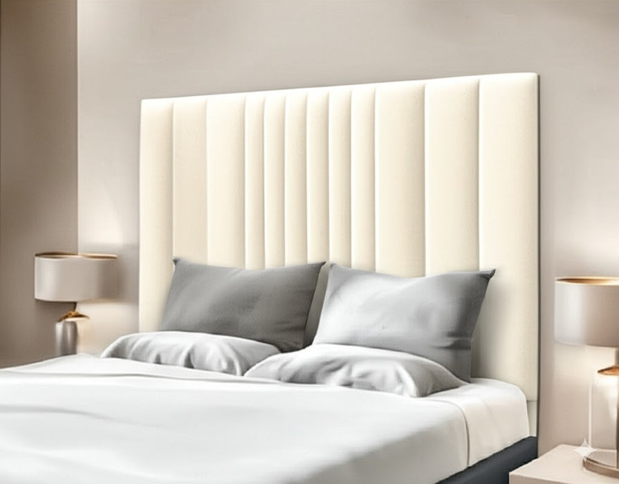 Headboard in Crushed Velvet Fabric and in Soft Plush Fabric 26" Height