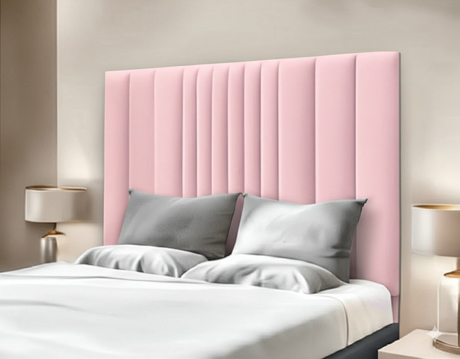 Headboard in Crushed Velvet Fabric and in Soft Plush Fabric 26" Height