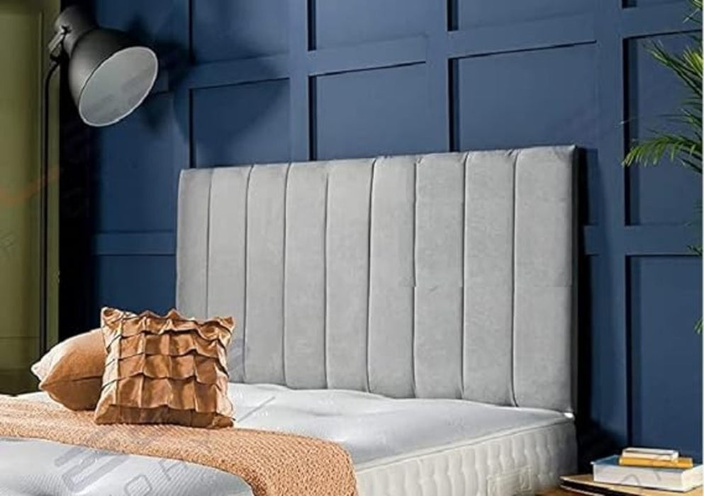 Bed Headboard in Crushed Velvet Fabric and in Soft Plush Fabric 26" Tall