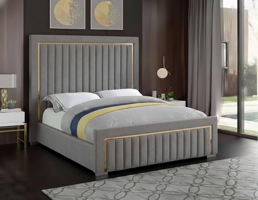 Luxury Gold Stripe Bed Frame
