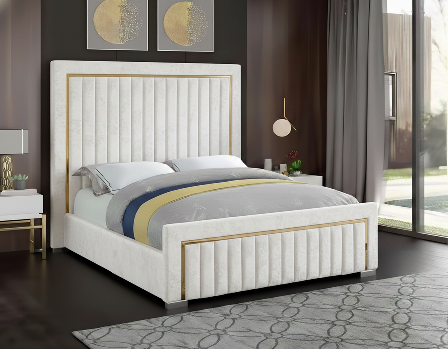Luxury Gold Stripe Bed Frame